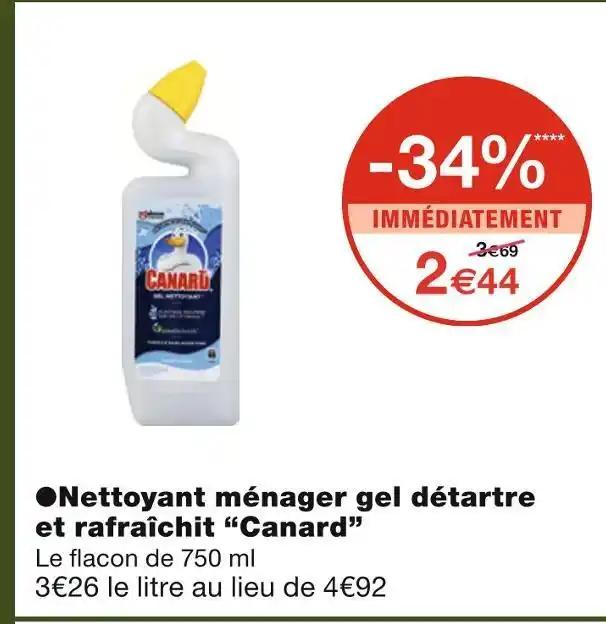 Canard Nettoyant ménager gel détartre et rafraîchit