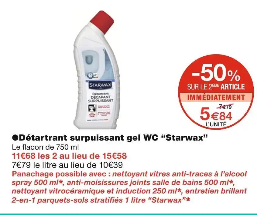 Starwax Détartrant surpuissant gel WC