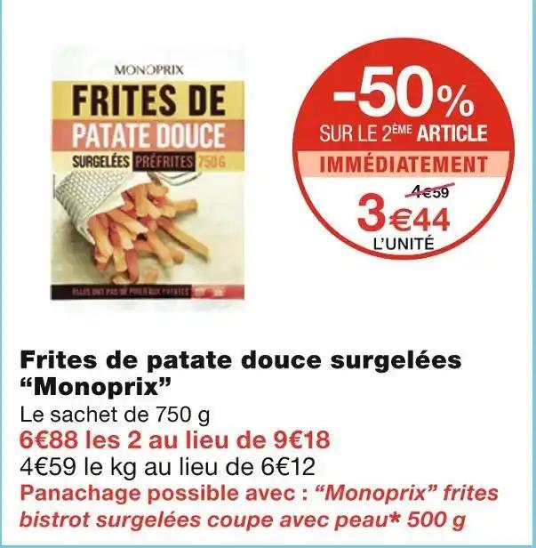 Monoprix Frites de patate douce surgelées