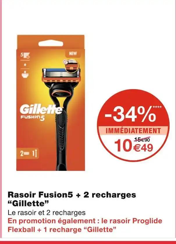 Gillette Rasoir Fusion5 + 2 recharges