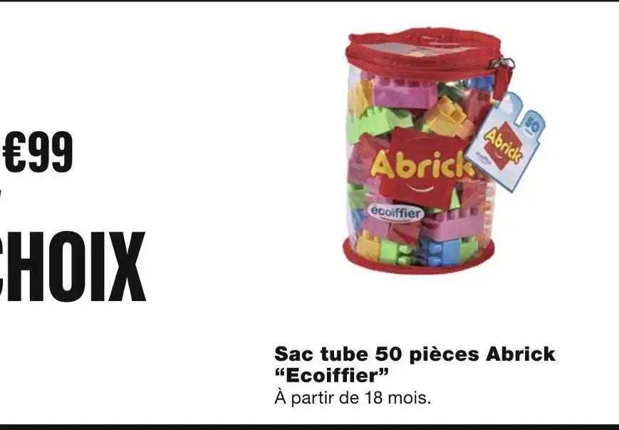 Ecoiffier Sac tube 50 pièces Abrick