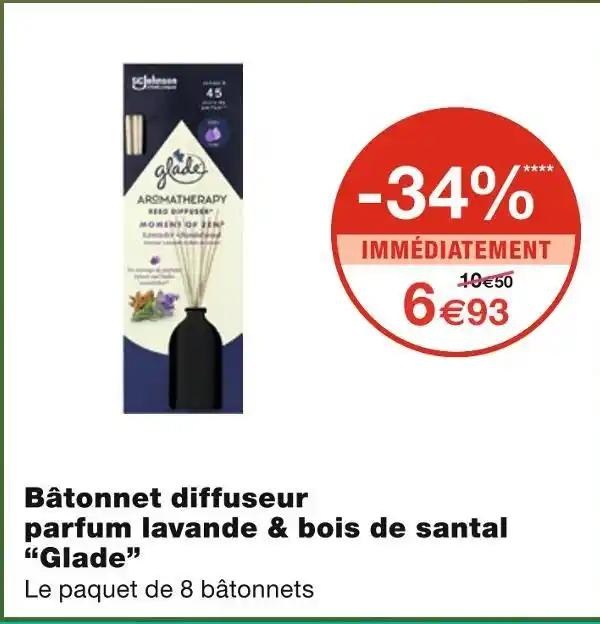 Glade Bâtonnet diffuseur parfum lavande & bois de santal
