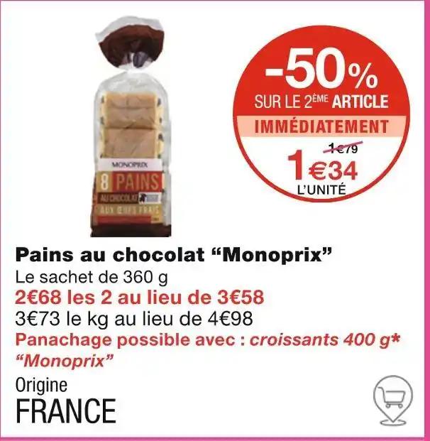 Monoprix Pains au chocolat