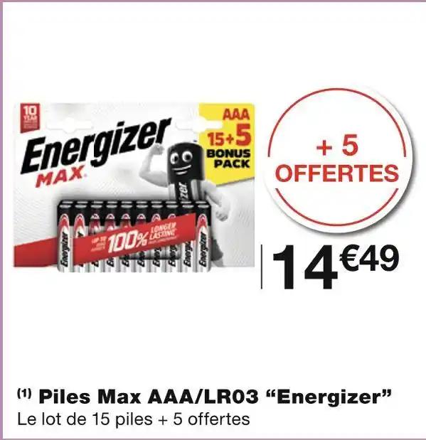Energizer Piles Max AAA/LR03
