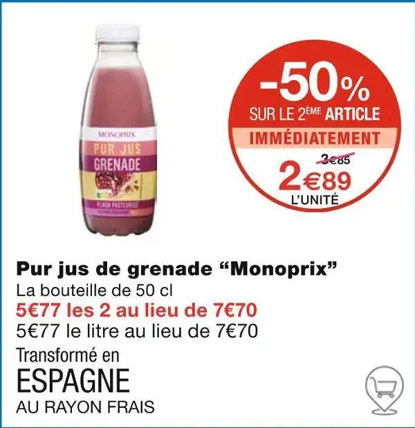 Monoprix Pur jus de grenade