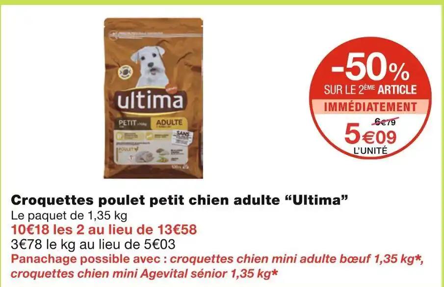 Ultima Croquettes poulet petit chien adulte