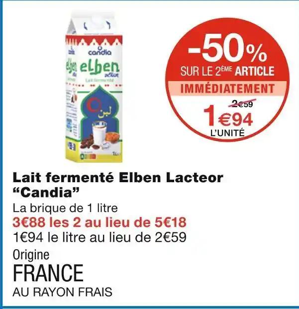 Candia Lait fermenté Elben Lacteor