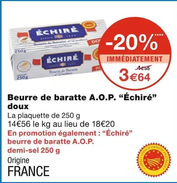 Beurre de baratte A.O.P. doux