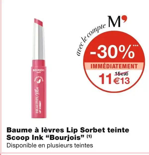 Bourjois Baume à lèvres Lip Sorbet teinte Scoop Ink