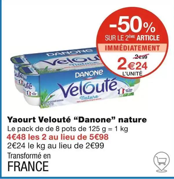 Danone Yaourt Velouté nature