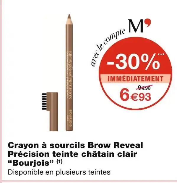 Bourjois Crayon à sourcils Brow Reveal Précision teinte châtain clair
