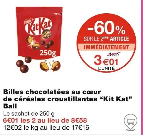 Kit Kat Ball Billes chocolatées au cœur de céréales croustillantes