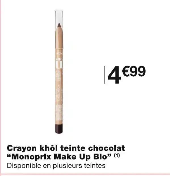 Monoprix Make Up Bio Crayon khôl teinte chocolat