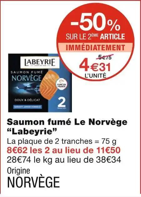Labeyrie Saumon fumé Le Norvège