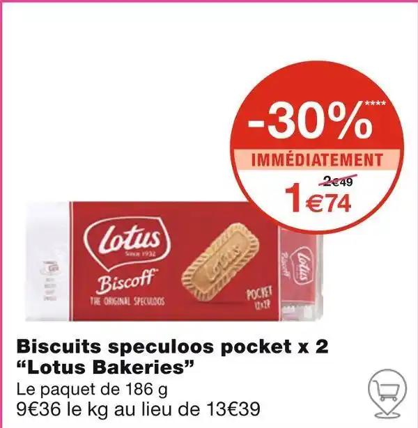 Lotus Bakeries Biscuits speculoos pocket x 2