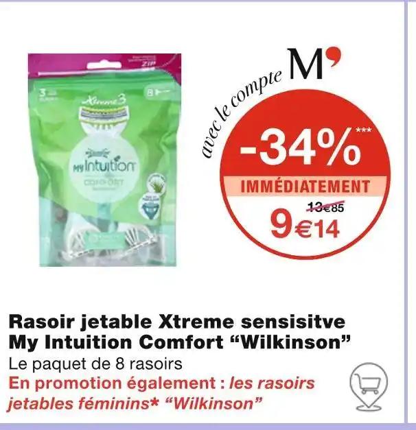 Wilkinson Rasoir jetable Xtreme sensisitve My Intuition Comfort