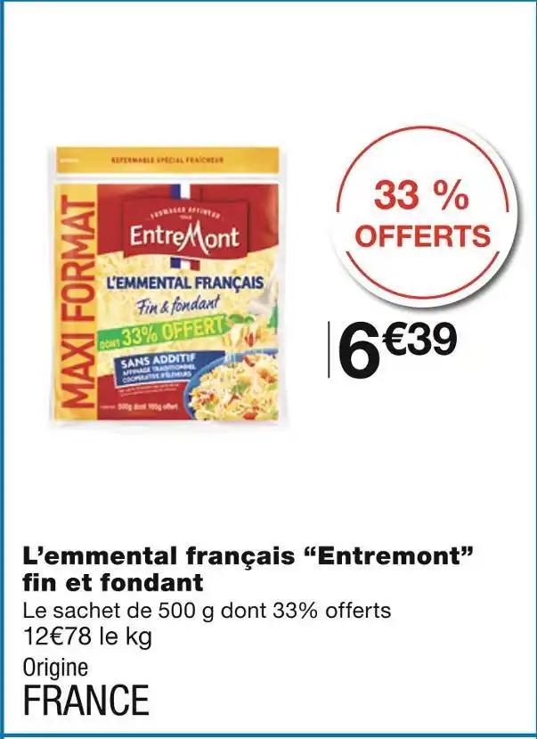 Entremont L’emmental français fin et fondant