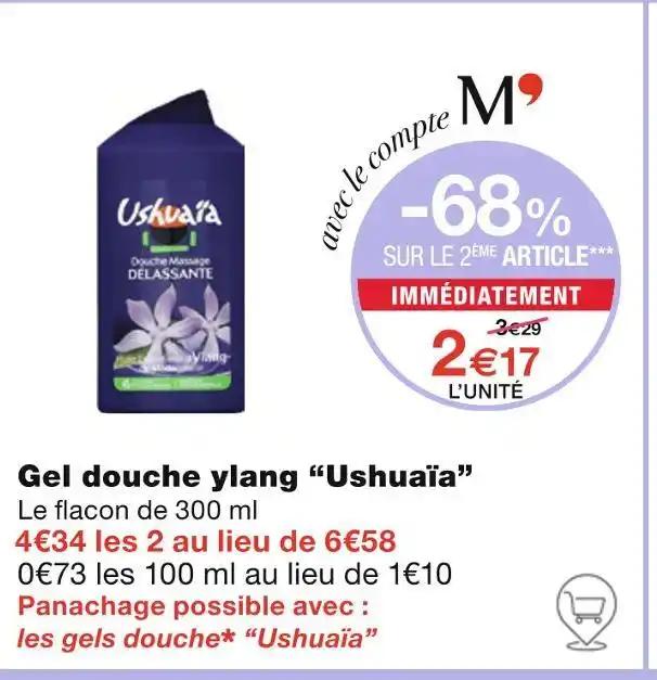 Ushuaïa Gel douche ylang