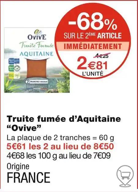 Ovive Truite fumée d’Aquitaine