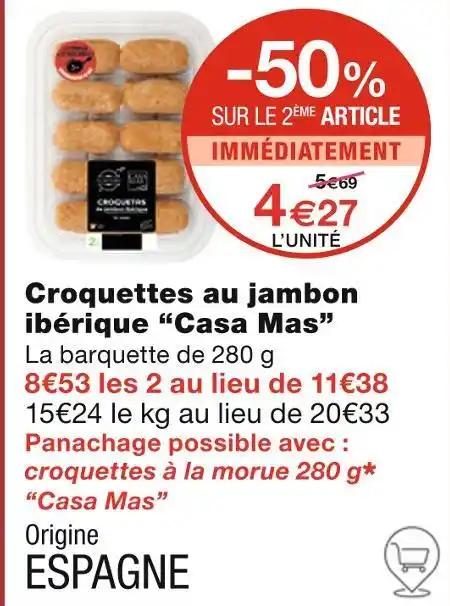 Casa Mas Croquettes au jambon ibérique