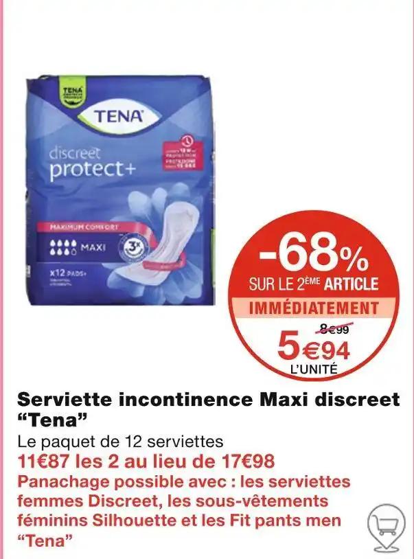 Tena Serviette incontinence Maxi discreet
