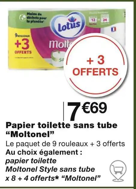 Moltonel Papier toilette sans tube