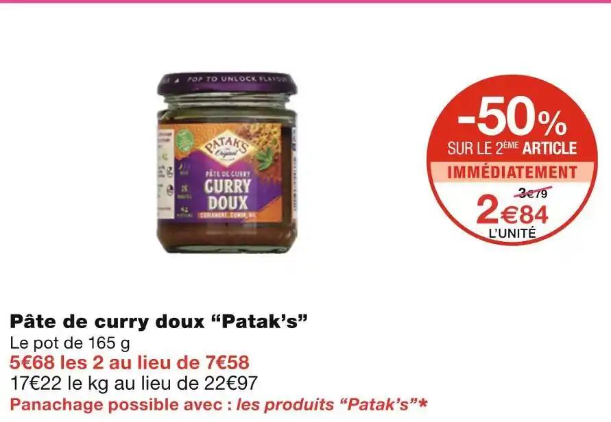 Patak’s Pâte de curry doux