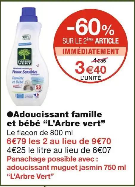 L’Arbre vert Adoucissant famille et bébé