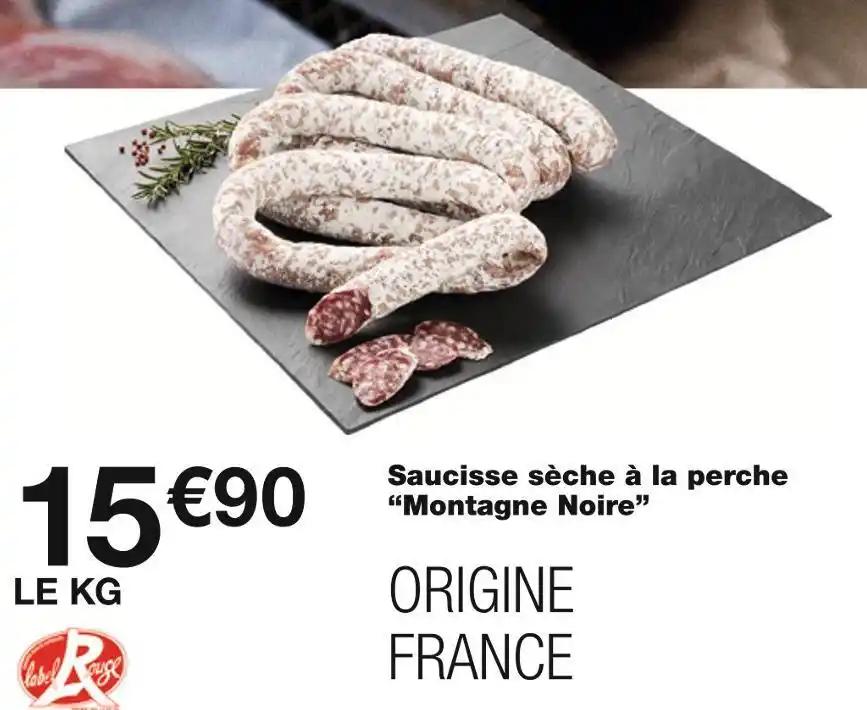 Montagne Noire Saucisse sèche à la perche