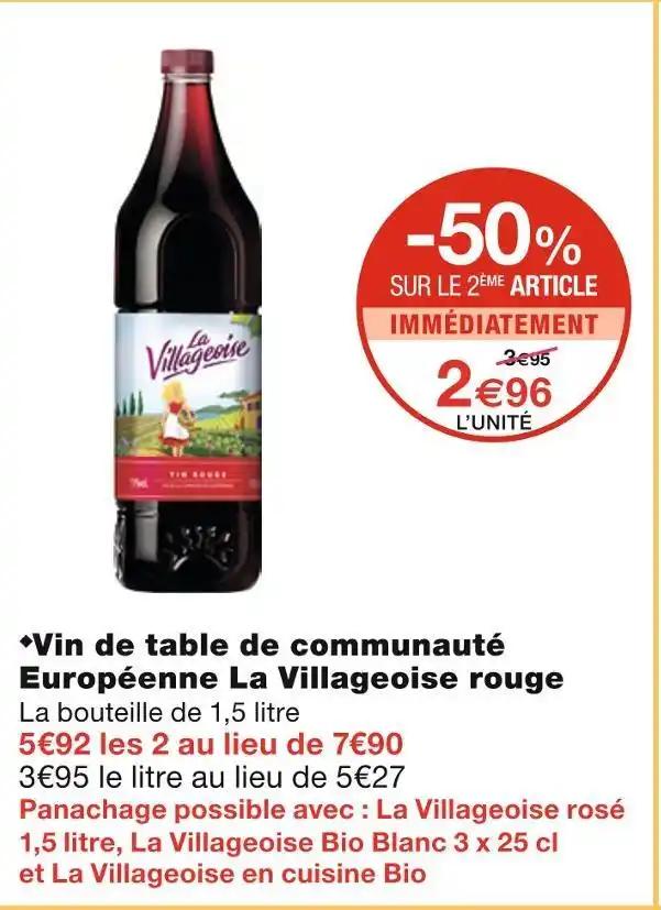 La Villageoise Vin de table de communauté Européenne rouge