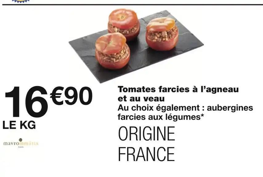 Mavrommatis Tomates farcies à l’agneau et au veau