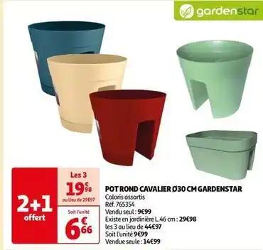 Gardenstar - pot rond cavalier 30 cm