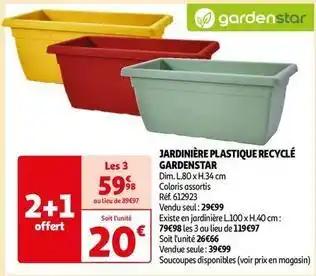 Gardenstar - jardinière plastique recyclé