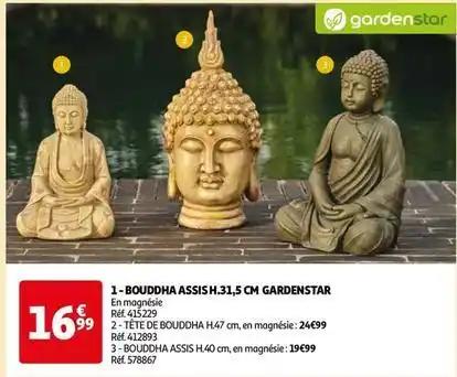 Gardenstar - bouddha assis h.31,5 cm