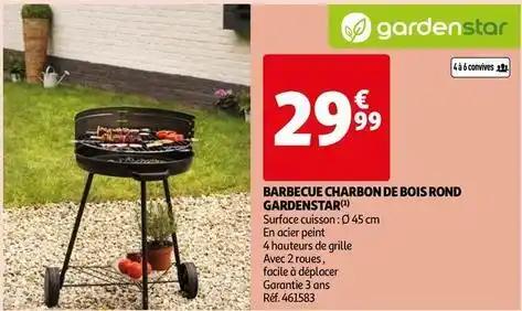 Gardenstar - barbecue charbon de bois rond