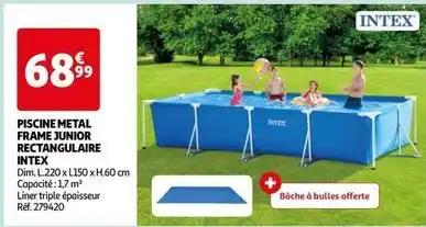 Intex - piscine metal frame junior rectangulaire