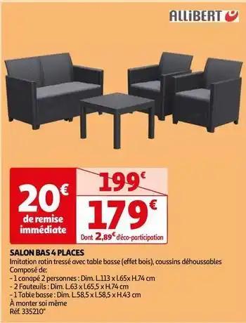 Allibert - salon bas 4 places