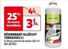 Désherbant allées et terrasses