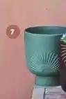 Pot decor palme en dolomite
