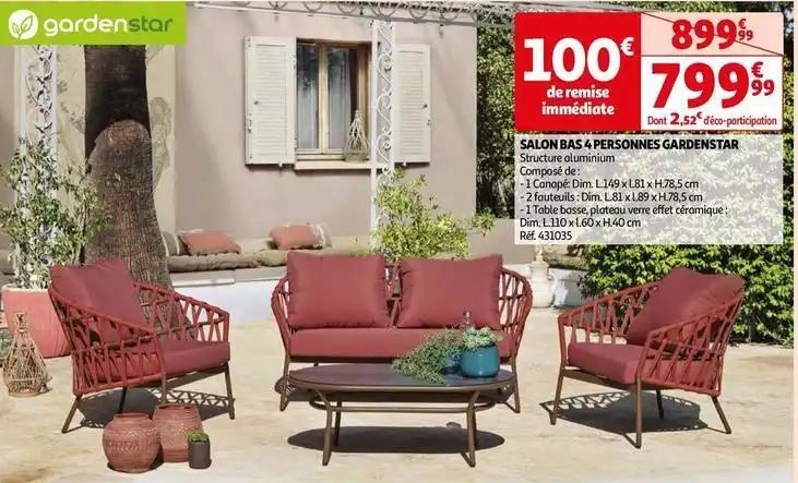 Gardenstar - salon bas 4 personnes