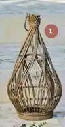 Gardenstar - lanterne a poser en bambou h.49,5cm