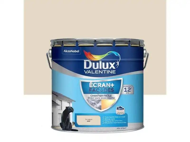 Peinture extérieure façade Ecran+ DULUX VALENTINE ton pierre mat 10l