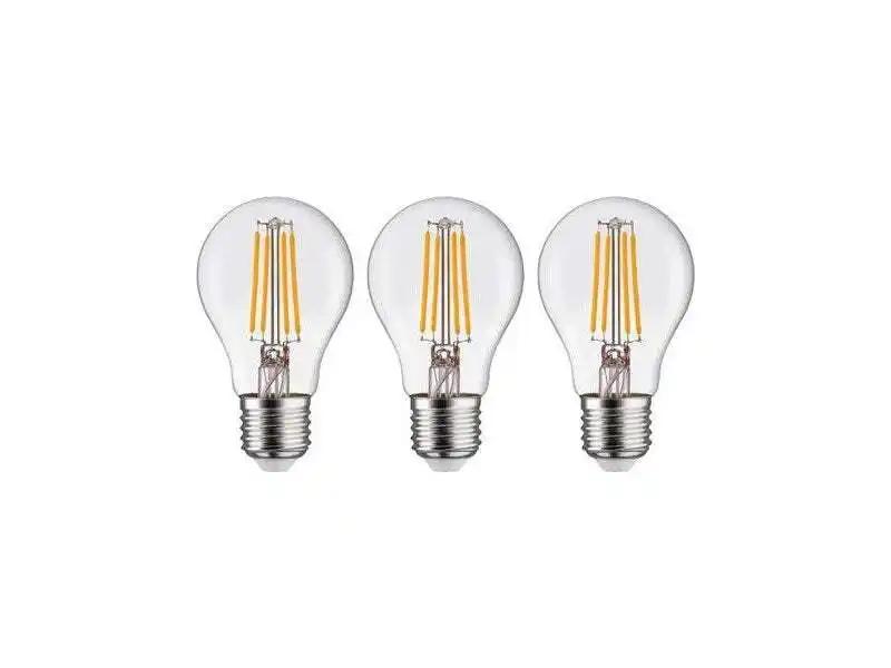 Lot de 3 ampoules led, E27, 806lm = 60W, blanc chaud, LEXMAN