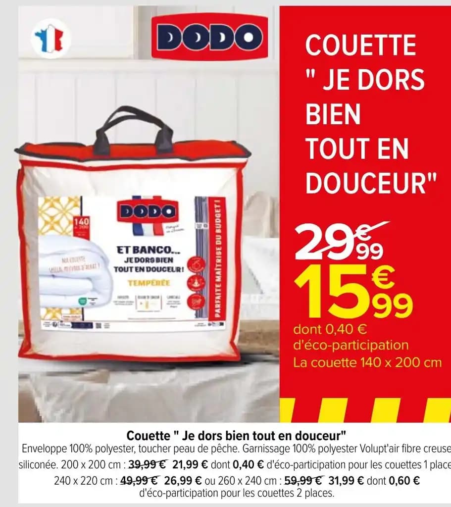 Couette "Je dors bien tout en douceur"