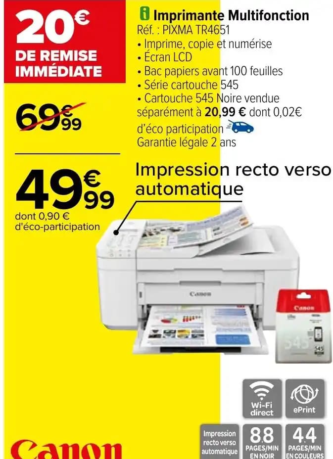 Imprimante Multifonction Réf.: PIXMA TR4651