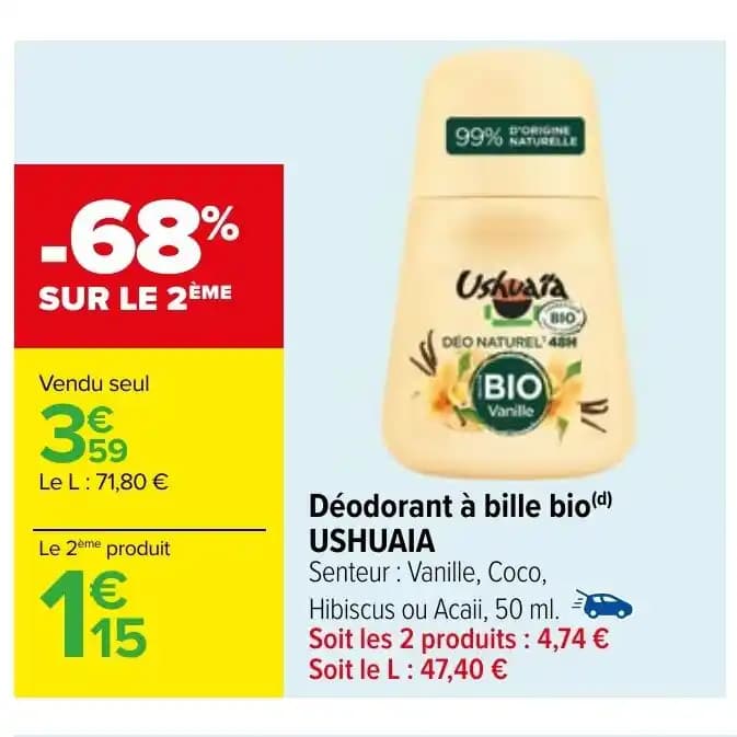 Déodorant à bille bio(d) USHUAIA