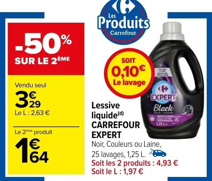 Lessive liquide(d) CARREFOUR EXPERT
