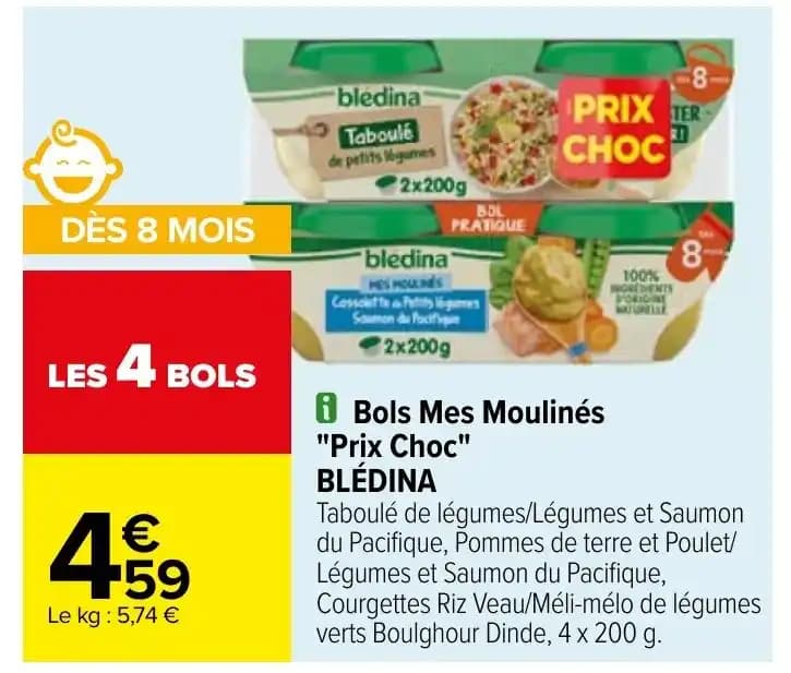 i Bols Mes Moulinés "Prix Choc" BLÉDINA
