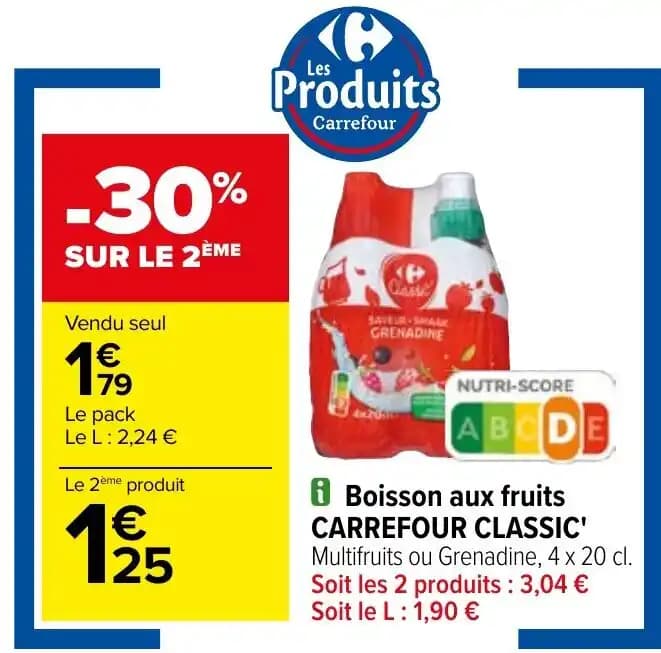 i Boisson aux fruits CARREFOUR CLASSIC'