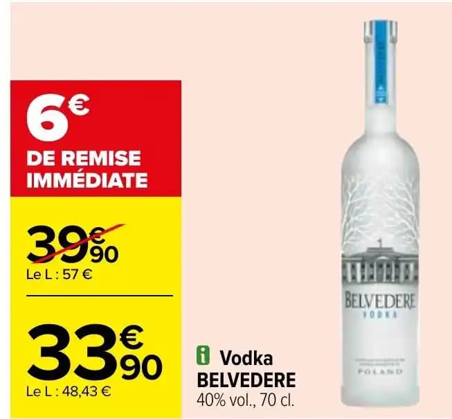 i Vodka BELVEDERE 40% vol., 70 cl.